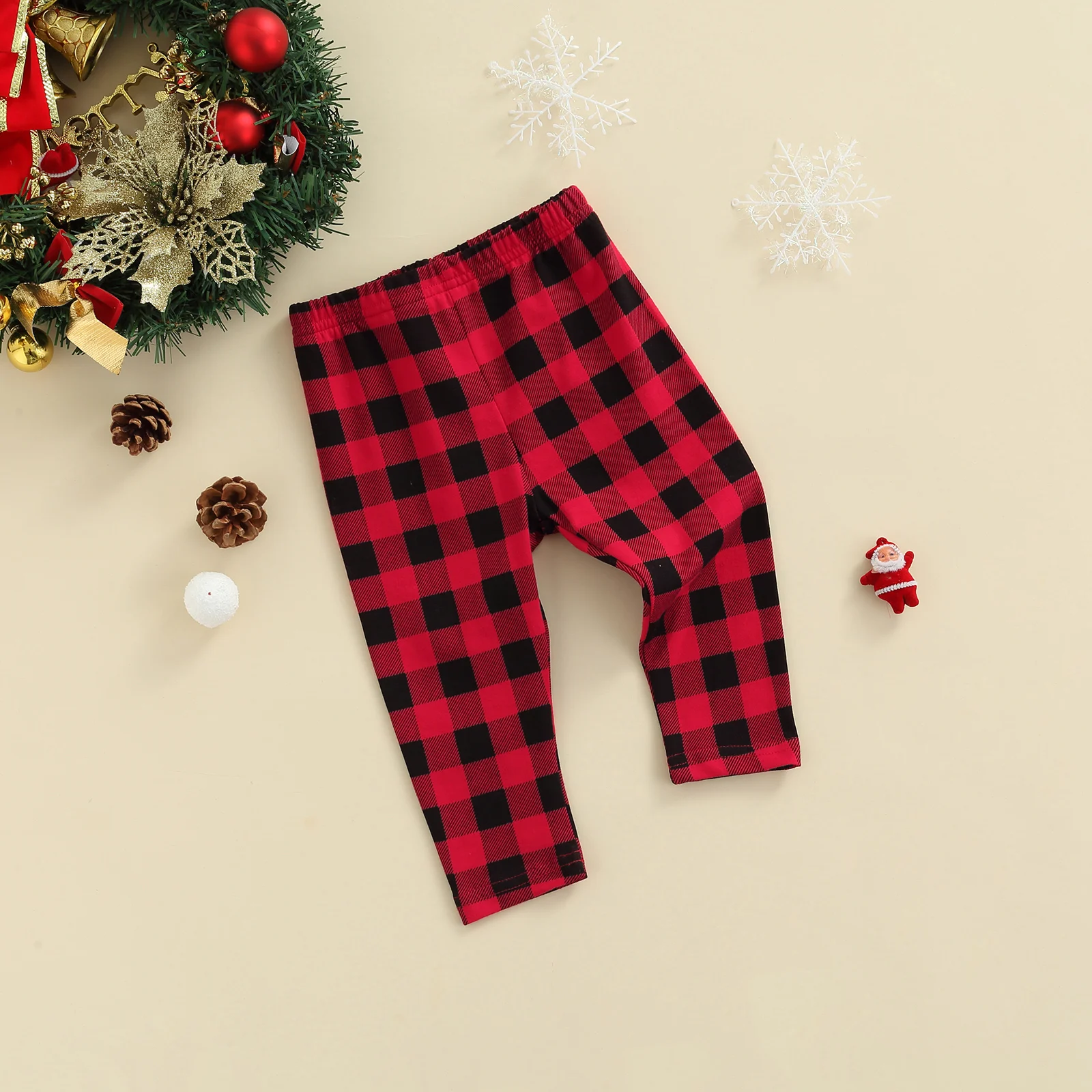 

Baby Pants Plaid Print Straight Wide Leg Ruffle Loose Fall Winter Trousers for Kid Boys Girls Baby Kids Autumn Winter Pants