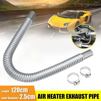 

120cm Stainless Steel Car Parking Air Heater Tank Exhaust Pi-pe Gas Vent Hose Motorcycle Exhaust Systems