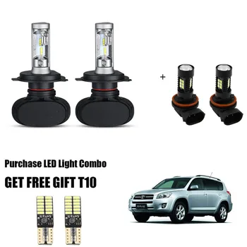 

4x Combo 9003 H4 9006 LED Headlight Fog Light Bulbs For Toyota RAV4 2001-2005