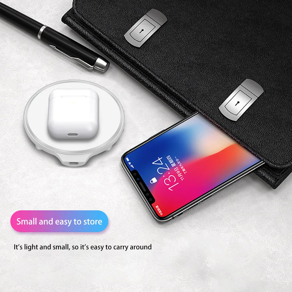 Беспроводная зарядка для AirPods, bluetooth-гарнитура, беспроводное зарядное устройство для airpods pro, беспроводное зарядное устройство, портативное зарядное устройство