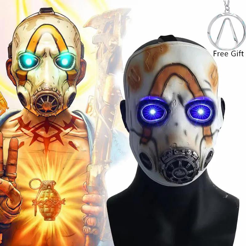 

2019 Led Light/Borderlands 3 Mask/Game Cosplay Latex Mask Unisex Full Face Horror Halloween Mask Props