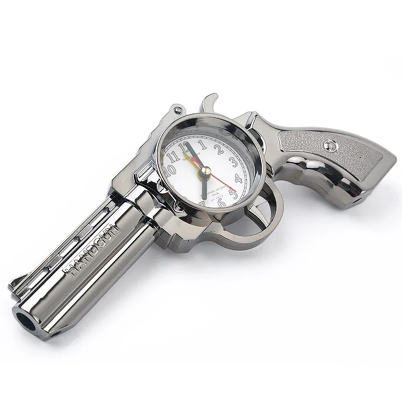 Новинка пистолета форма будильника настольный стол домашний офис Декор