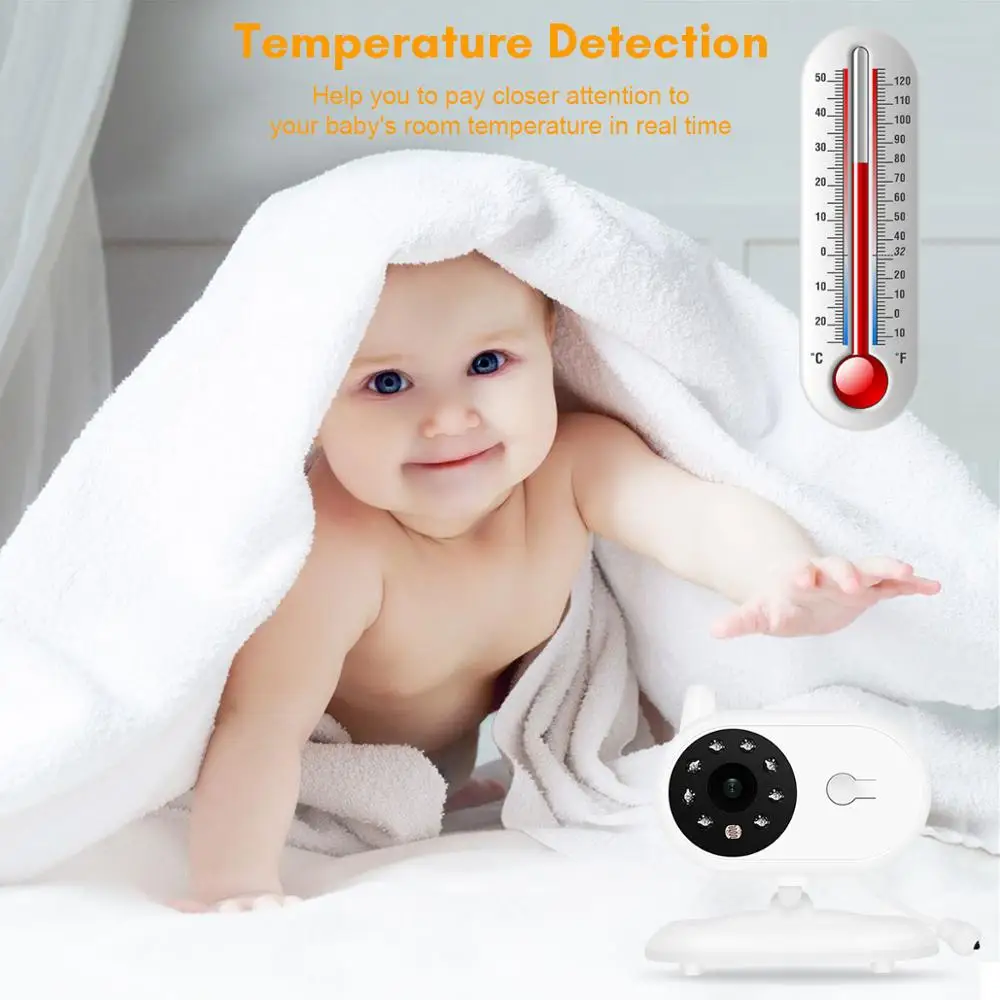  IMPORX 3.5 inch Wireless Video Baby Monitor Camera Two-way Talkback Nanny Camera Babysitter Night V