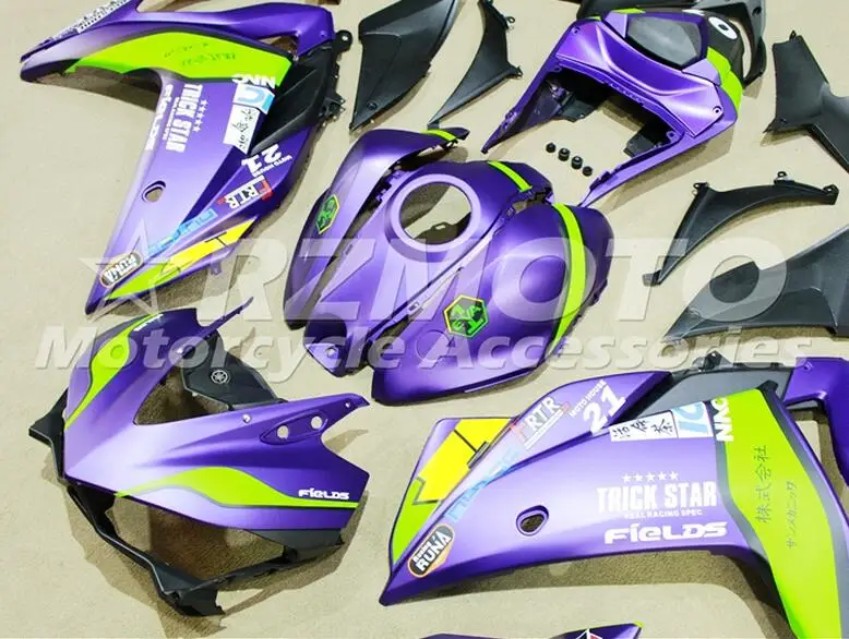 Новинка YZF R3 R25 ABS впрыска обтекателя комплект для Yamaha YZFR3 YZFR25 Полный обтекатели наборы Cowling глянцевый синий