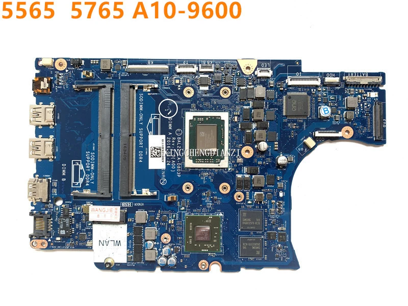 laptop motherboards For DELL Inspiron 15 5565 17 5765 Motherboard BAL22 LA-D803P With A10-9600 CPU R7/R8 M445 4G-GPU CN-0R1WJH 0R1WJH R1WJH  tested motherboards computer