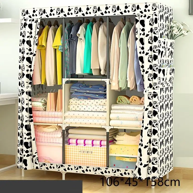 Version L Ropero комод Moveis movei Per La Casa Tela Armario De Almacenamiento Gabinete шкаф Guarda Roupa Mueble гардероб - Цвет: Version L