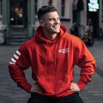 

2020 Winter Fleece Warm Men Training Hoodies Running Sport Tracksuit Fleece Sweatshirt Men's Pullover Hoody Sports Sweatshirts