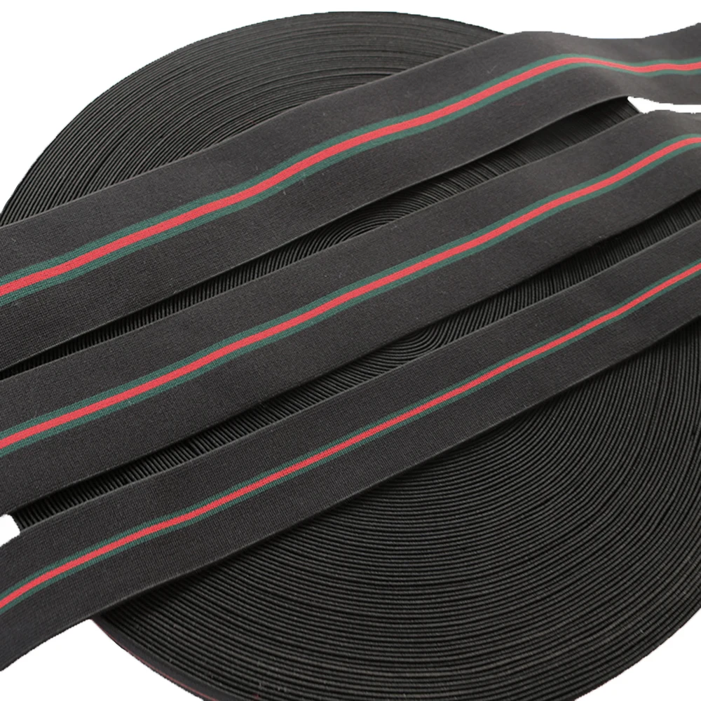 

3cm 4cm 5cm Striped Elastic Bands Polyester Colorful Elastic Band Webbing Waistband Stretchy Tape Sewing Accessories 10 Yards