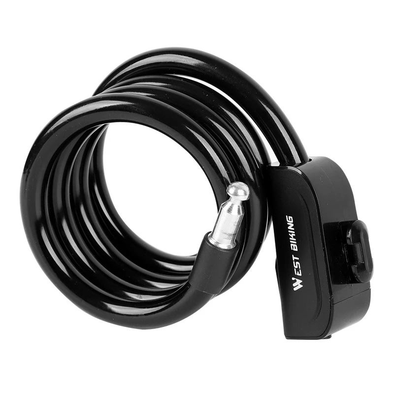 Mountain Bike Bicycle Lock Electric Password Fixed Anti-Theft Steel Chain Lock Bicycle Accessories Candado Bicicleta