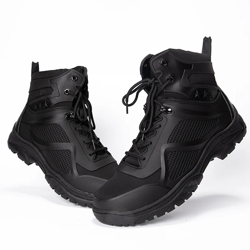 Hot Sell Military Combat Boots Men Big Size Army Shoes Military Tactical Boots Black Anti Slip Outdoor Trekking Shoes Men