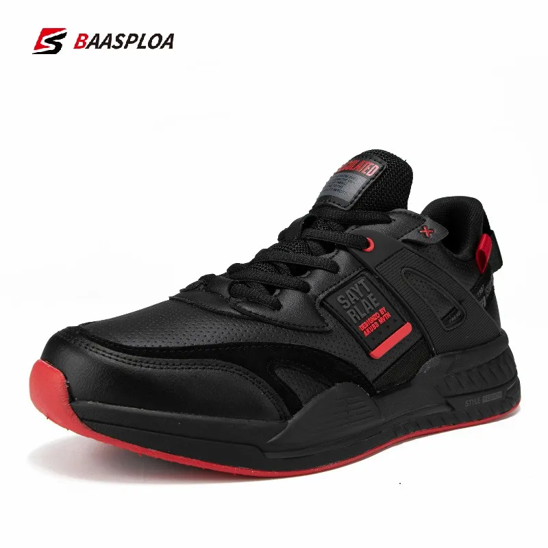 PROD 1005003309473884 Baasploa 2021 New Design Men Waterproof Sneakers
Fashion Lightweight Casual Non-slip Walking Shoes Leather Male Running
Shoes