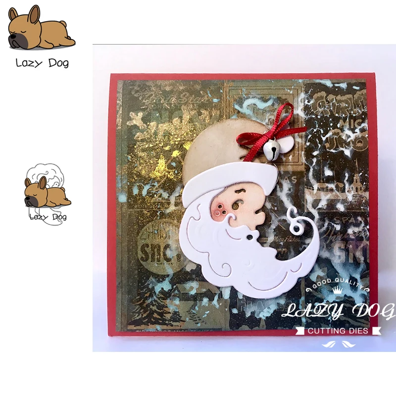 Санта Клаус Рождественский металлический Скрапбукинг трафарет Декоративные