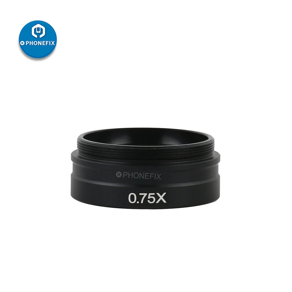 0.7x 0.5X 2.0X Barlow Auxiliary Objective Glass Lens for 10A 180X 300X C-MOUNT Lens Industry Video Microscope Camera 42mm microscope objective lens