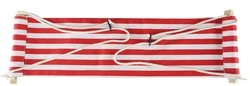 Portable Foot Hammock for Office & Outdoor Relaxation (Red White Stripes)