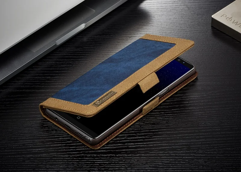 Для Coque samsung Galaxy Note 8 9 чехол Note8 роскошный Джинсовый чехол для samsung S6 S7 Edge S8 S9 S10 Plus S10e флип-бумажник чехол для карт