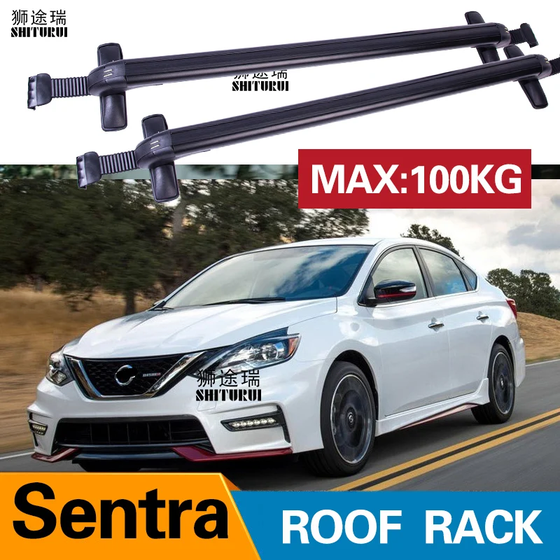 SHITURUI 2 шт. брусья на крышу для NISSAN Sentra 2013 + 2017 2018 2019 боковые бруски из алюминиевого