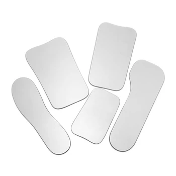 

5Pcs Orthodontic Intraoral Photographic Reflector Mirror 2 Sided Rhodium Glass Mirrors With Storage Bag For Clinic