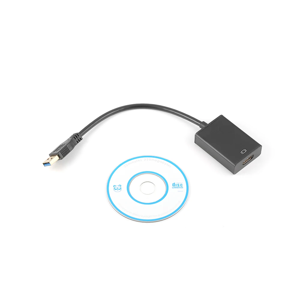 

1080P USB 3.0 to HDMI External Video Graphic Card Cable Adapter Converter Cable USB3.0 HDMI Multi Monitor Display HDTV Adaptor