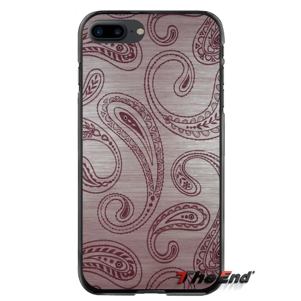 Розовый Пейсли аксессуары чехлы для телефонов Чехлы для Apple iPhone 4 4s 5 5S 5C SE 6 6S 7 8 Plus X iPod Touch 4 5 6