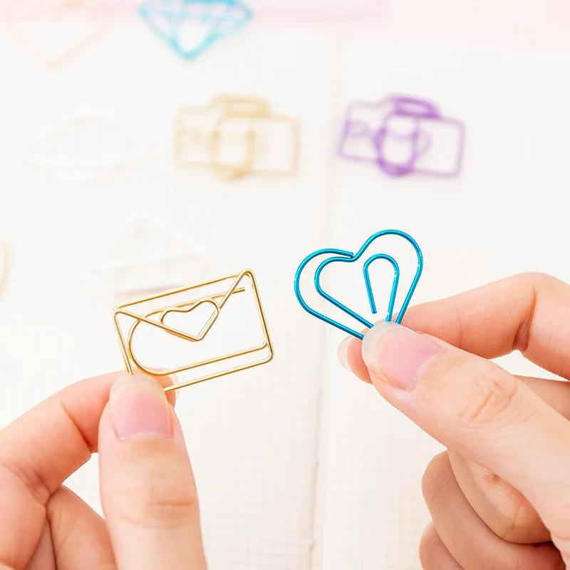 Paper clips Book clips Mini bookmark Decorative Metal Creative Clips Paperclips Bookmark 10pcs/lot