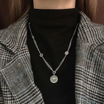

Vintage Sweater Chain s925 Sterling Silver Custom Five-pointed Star Pendant Necklace Short Chain for Women Fashion Jewelry