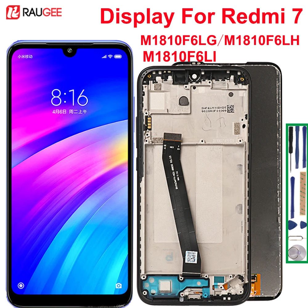 Pantalla táctil LCD para Xiaomi redmi7 7 M1810F6LG/M1810F6LH, repuesto de pantalla para Xiaomi Redmi 7