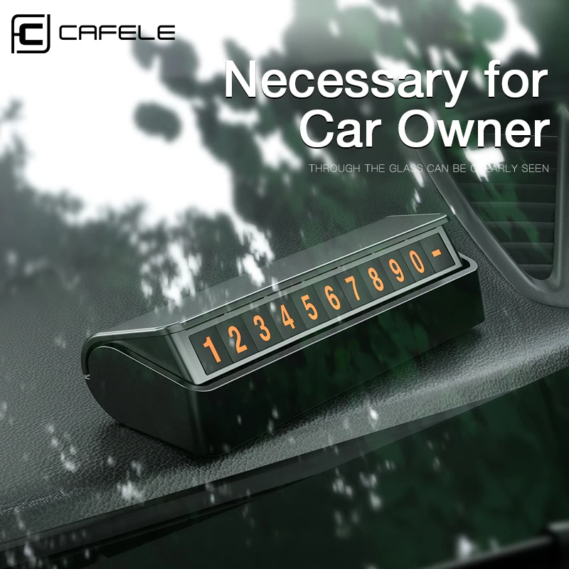 Автомобильная карточка с телефоном для временной парковки Cafele табличка номером