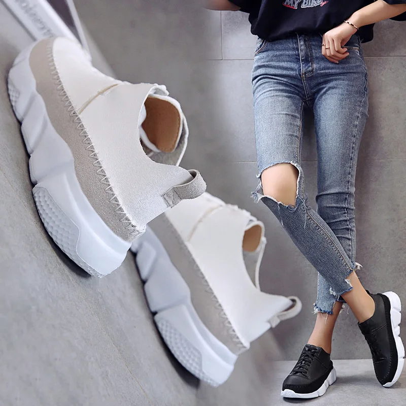 

2019 Korean-style Versatile Low-Cut Lace-up Light round-Toe New Style Large Size Flat Athletic Shoes Women's Flat Heel