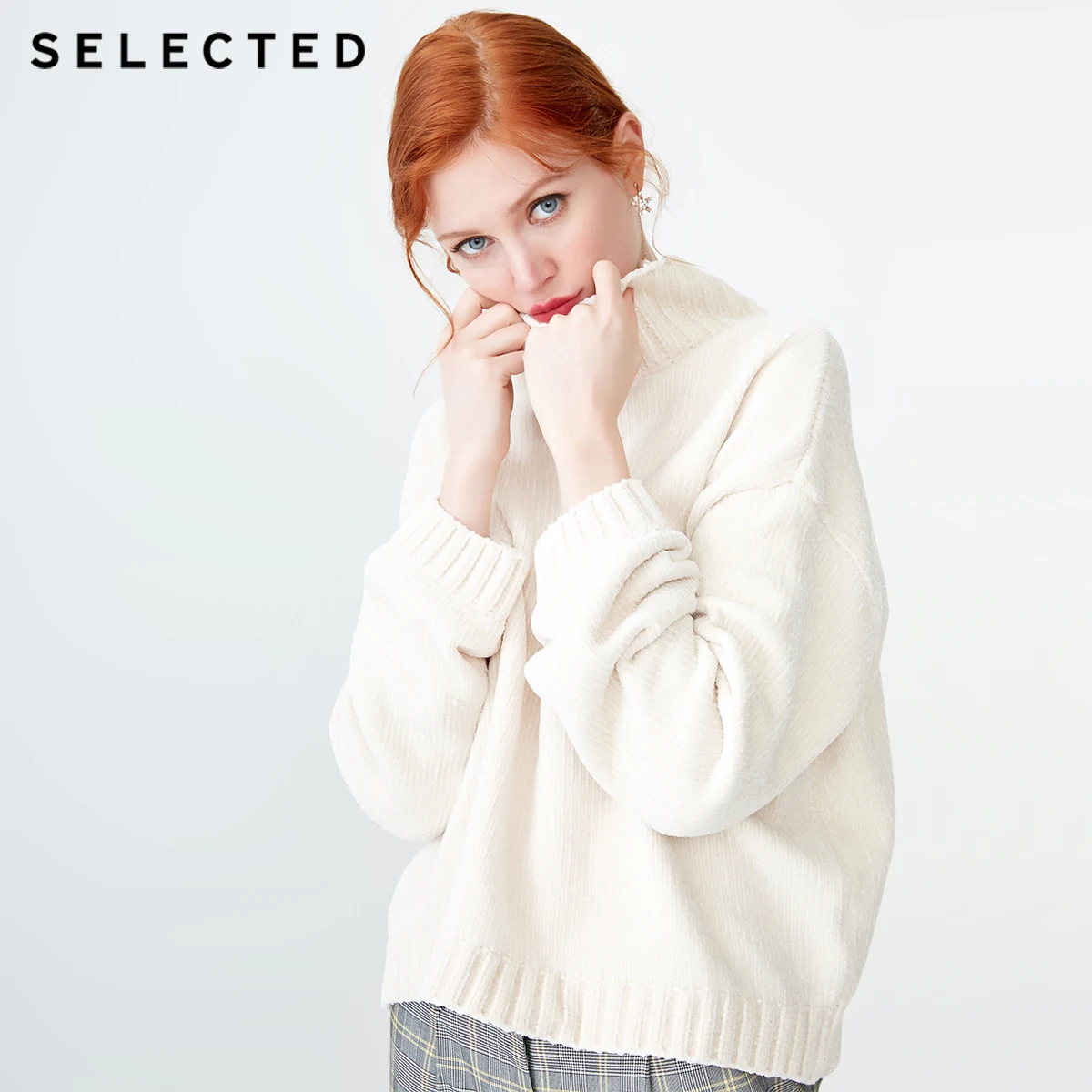 Отборные Женские однотонные топы свободного кроя с воротником | 419125501 Женская