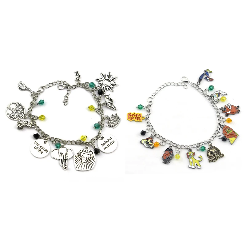 Лев Король Simba музыкальная коллекция браслет ручной работы с оберегами браслеты на запястье сексуальные звенья цепи браслеты подарок для женщин девушек