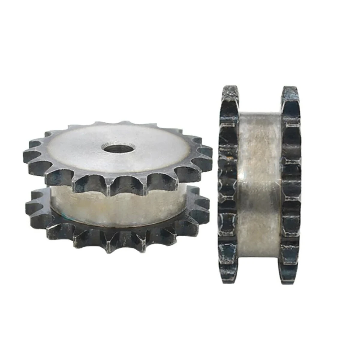 1Pcs 08B Double Row Sprockets 45# Steel 10-26 Tooth 12mm-18mm Bore Industrial Sprocket Wheel Motor Chain Drive