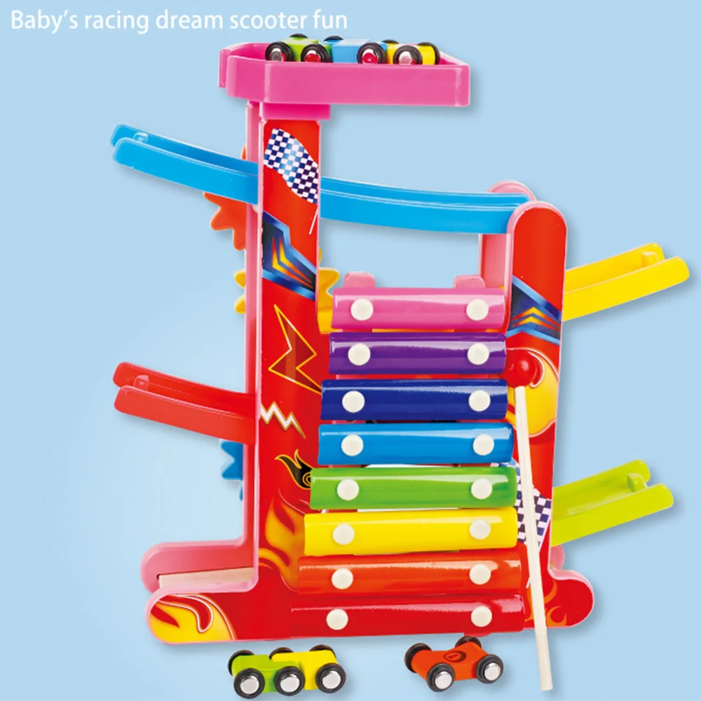 Ideal  DIY Kids Puzzle Toy Wooden Colorful Three-in-one Musical Instrument Toys Hand-eye Interaction Child