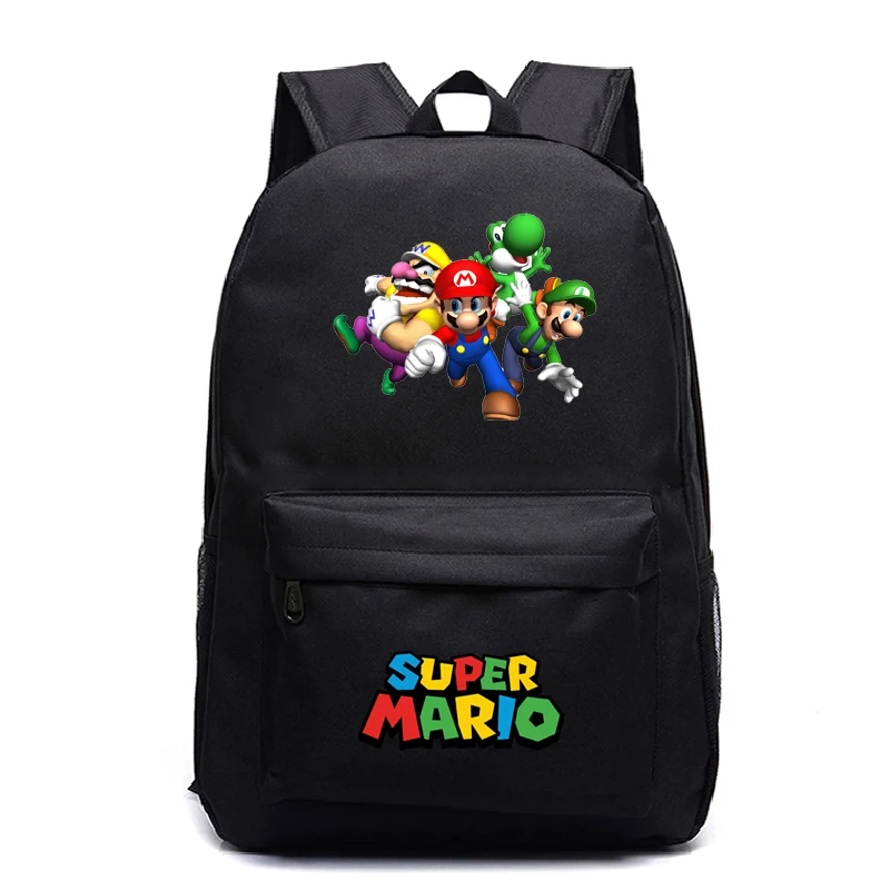 Школьные сумки для девочек-подростков аниме trousse рюкзак Марио Sac Mochila Mujer сумка для ноутбука Женская Мужская Дорожная сумка
