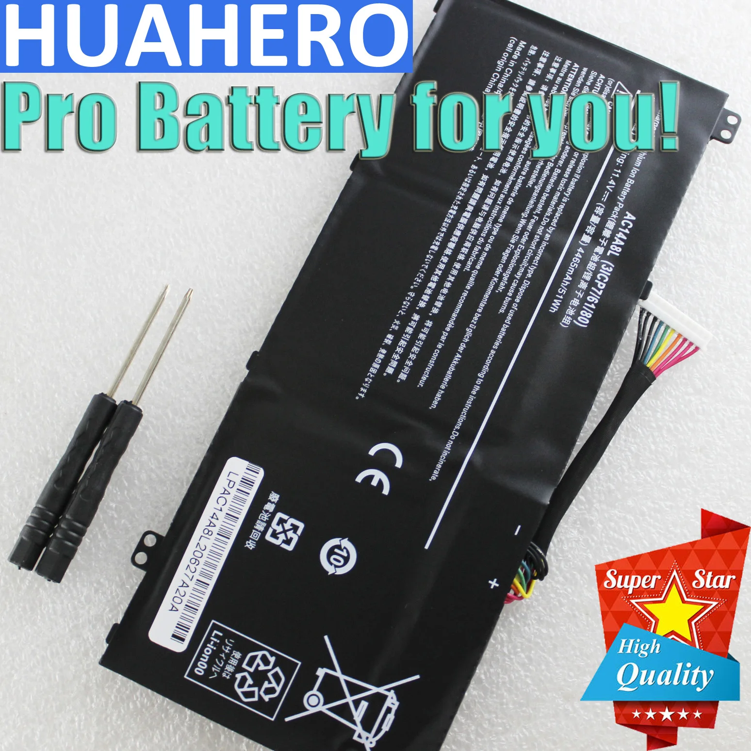 Аккумулятор для ноутбука HUAHERO AC14A8L Acer Aspire VN7 571 571G 591 591G 791G MS2391 KT.0030G.001 V15 Nitro 791 |