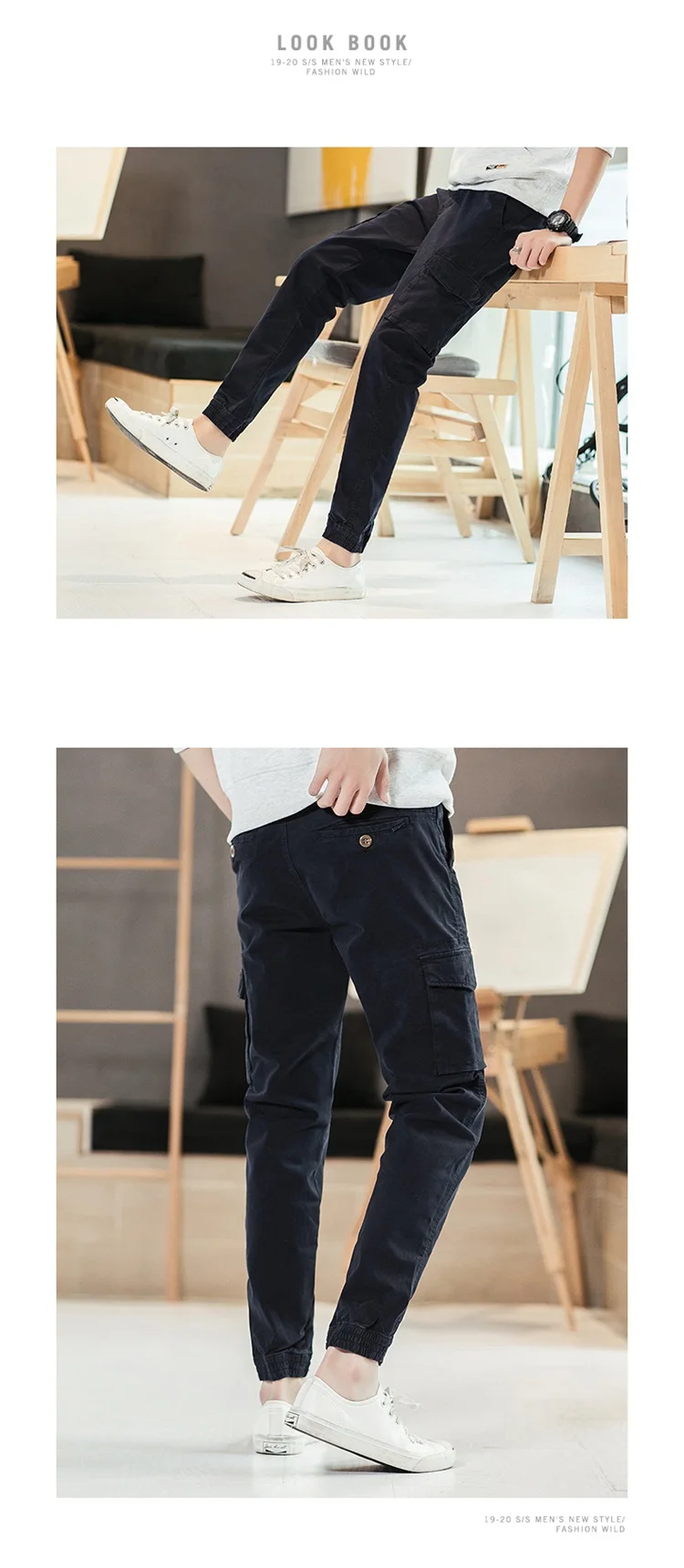 Mens Cargo Pants Casual Men Pencil Pants Multi Pocket Military Overalls for Men Plus Size Long Trousers Elastic High Quality F62