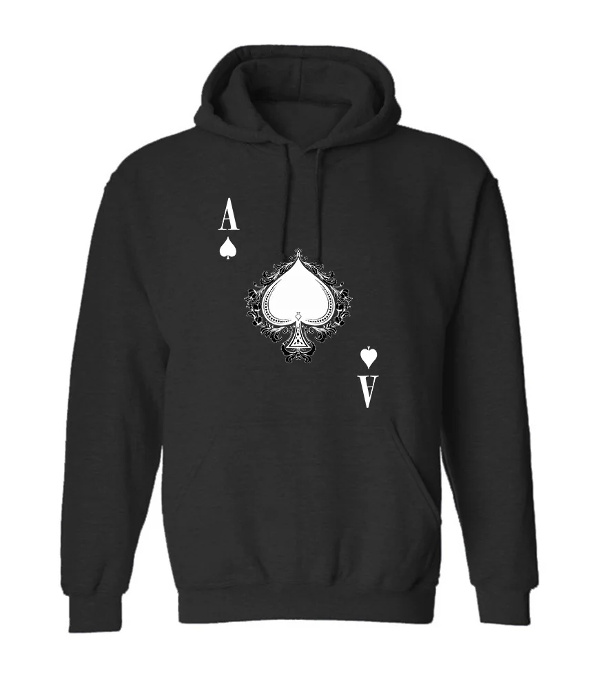 ACE OF SPADES IV Толстовка Spade Ace Poker Card казино Karte Royal Flush Pik As|Футболки| |