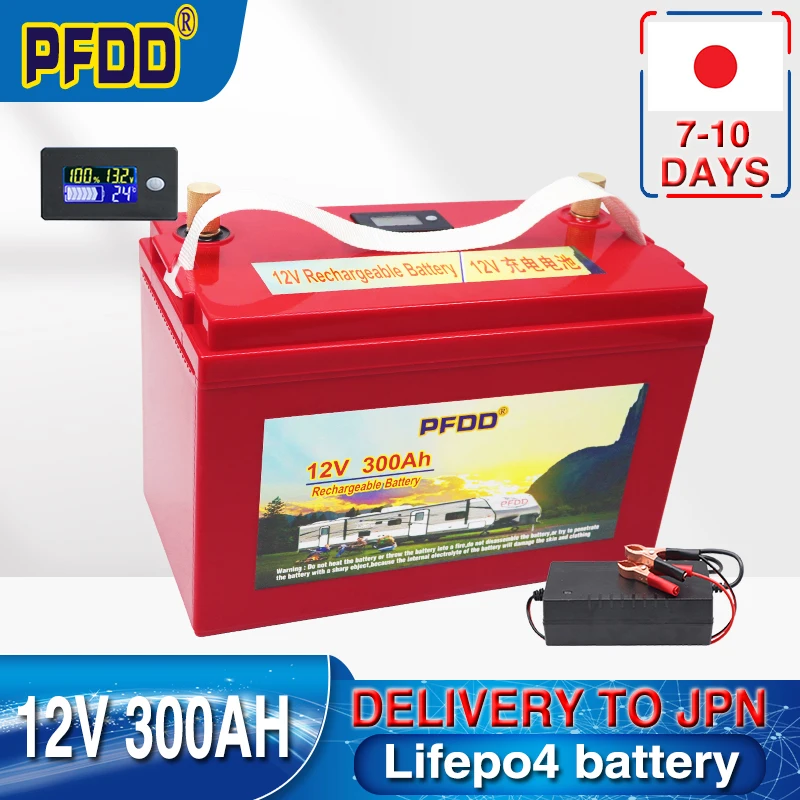 Комплект элементов LiFePO4 12 в 300 Ач 250 200 ач 150 Встроенный BMS литий-железо-фосфатный