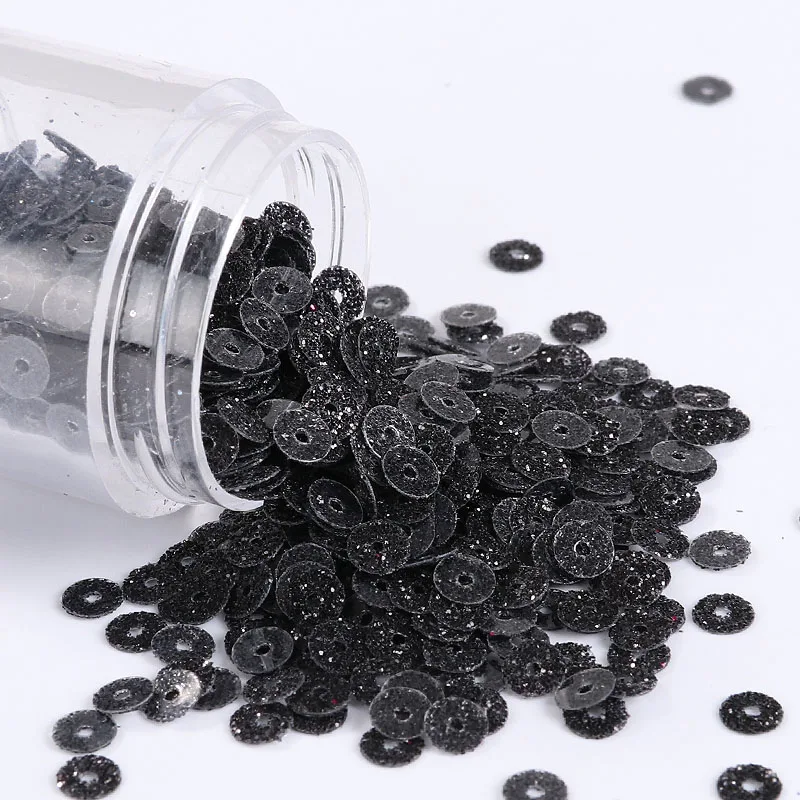 JCF black Блестки 4 мм блестки плоские круглые свободные блестки шитье свадебное украшение ремесло скрапбук DIY аксессуары 2000 шт - Цвет: JCF black