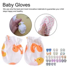 1 пара, милые детские варежки с рисунком для маленьких мальчиков и девочек, с защитой от царапин, для новорожденных, женские теплые перчатки, подарок, зимние детские перчатки