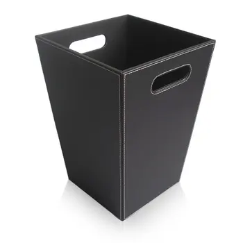 

High Grade Business Square Leather Trash Cans, Wastepaper Basket, Sundries, Household Office Supplies Special.