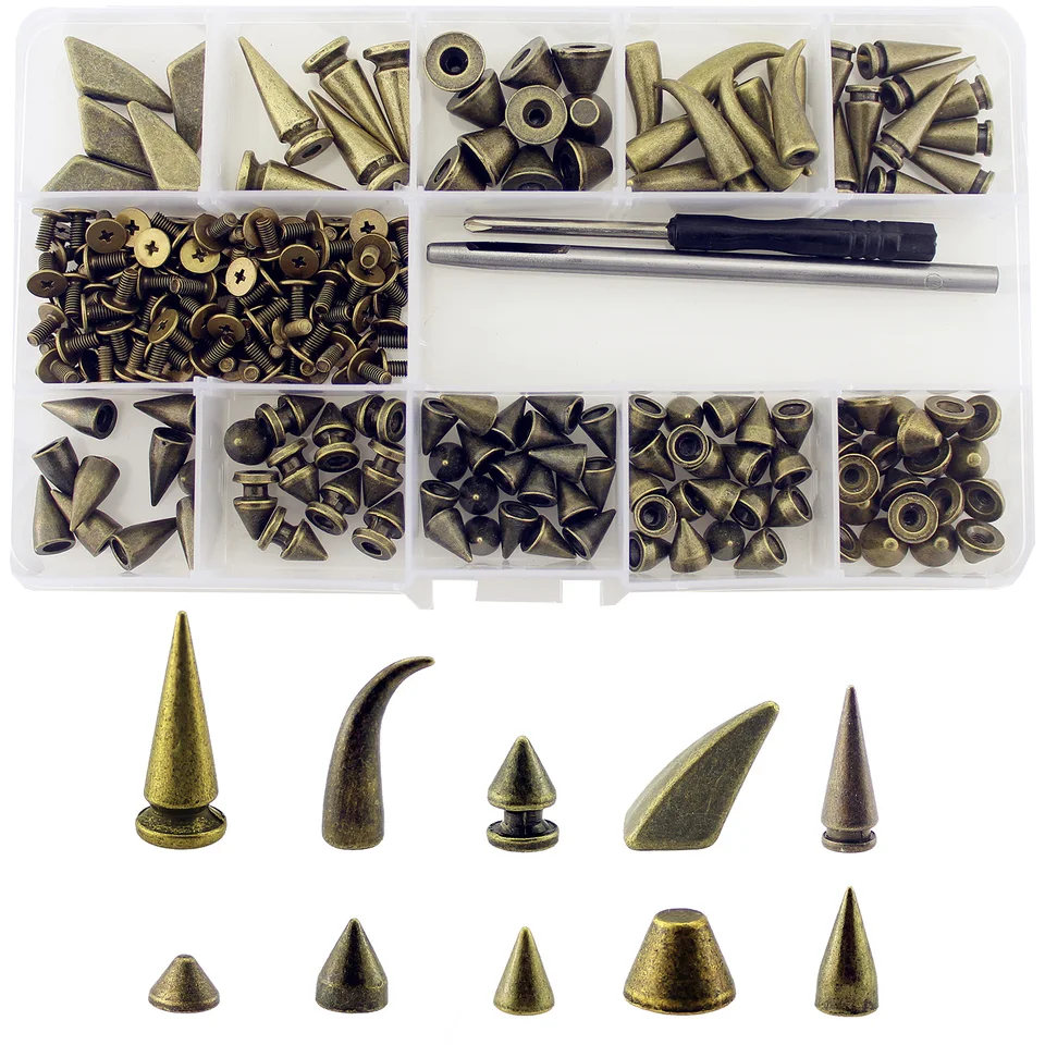 10pcs 10*26mm Multiple Color Fashion Bullet Spikes And Studs For
