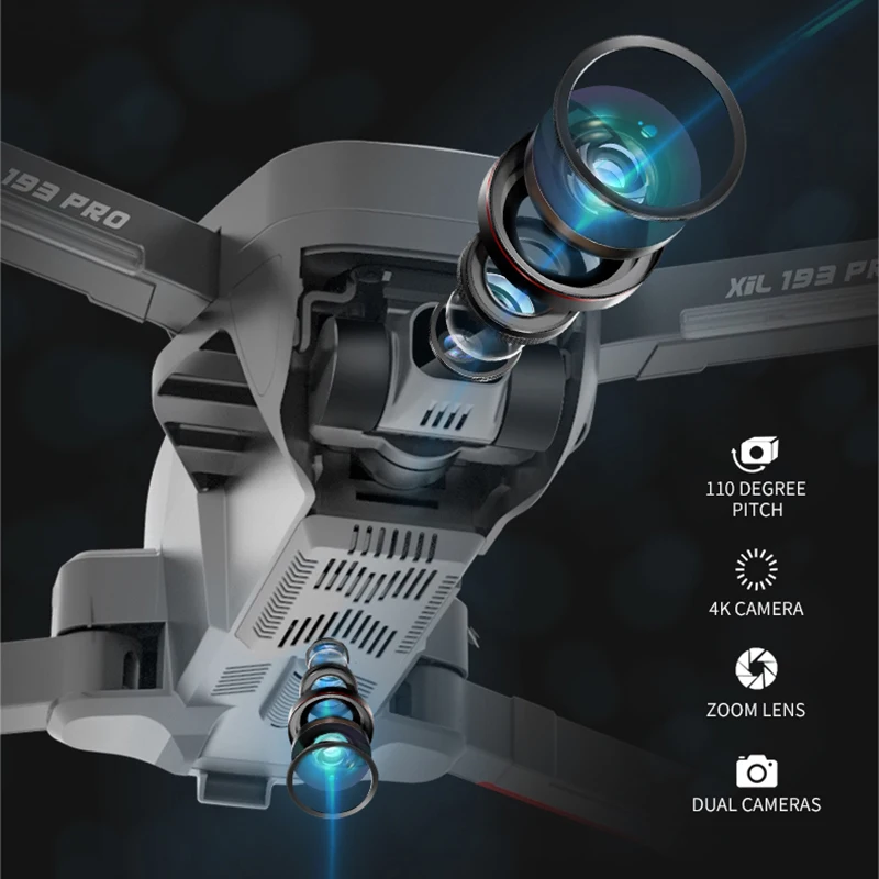 Dron 4K GPS Drone with 2-Axis Gimbal HD Camera Brushless Folding Quadcopter Follow Me RC Quadrocopt