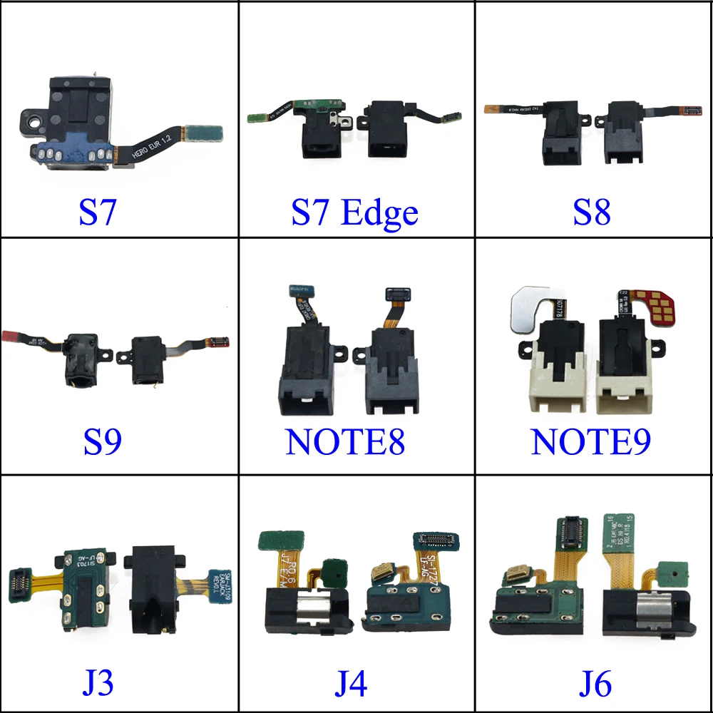 

YuXi Earphone Headphone Audio Jack Flex Cable Replacement For Samsung Galaxy S9 S8 Plus S7 S7 edge Note 8 9 J3 J4 J6