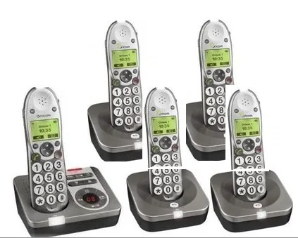 Цифровой беспроводной телефон с автоматическим ответом и диктофоном, межтелефонным звонком и быстрым циферблатом, подсветкой ЖК Беспроводной Handfree home - Цвет: 5 device