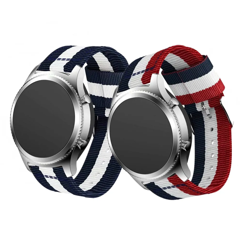 Ремешок нейлоновый для наручных часов Huawei GT спортивный браслет Samsung Gear S3 Galaxy Watch