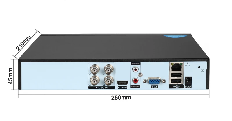 H.265+ XMeye Hi3520D Auido Face Detection 5MP 4CH 4 Channel Surveillance Video Recorder Hybrid TVI CVI NVR AHD CCTV DVR System