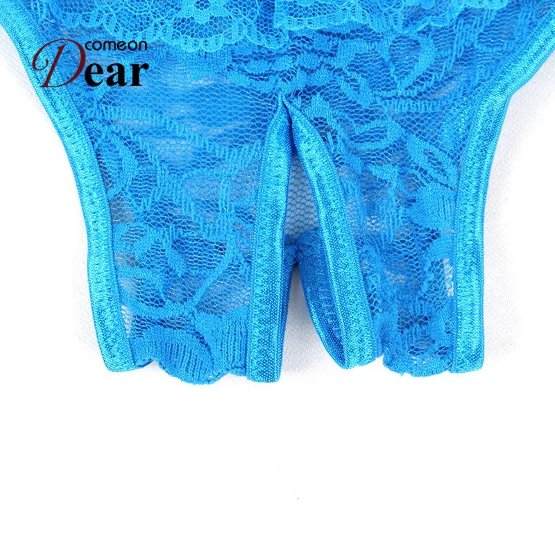 Comeondear размера плюс с вырезами нижнее белье Для женщин прозрачный Culotte Femme со
