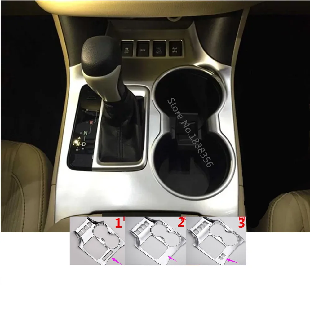 For Toyota Highlander 2015 2016 2017 Car Sticker Detector Inner Interior Trim ABS Silver Lamp Center Console Cup Gear Box Frame |