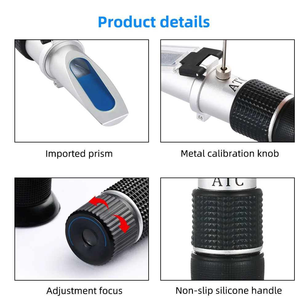 Portátil Brix Refractometer 0 -90% HandHeld Sugar