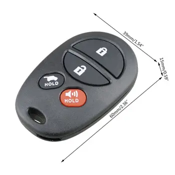 

4 Buttons Keyless Entry Remote Car Key Fob For Toyota Avalon Solara 2005 2006